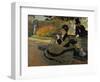 Camille Monet on a Garden Bench-Claude Monet-Framed Premium Giclee Print