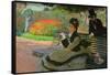 Camille Monet on a Garden Bench-Claude Monet-Framed Stretched Canvas