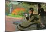 Camille Monet on a Garden Bench-Claude Monet-Mounted Art Print