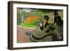 Camille Monet On a Garden Bench-Claude Monet-Framed Art Print