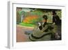 Camille Monet On a Garden Bench-Claude Monet-Framed Art Print