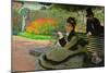 Camille Monet On a Garden Bench-Claude Monet-Mounted Art Print