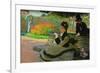 Camille Monet On a Garden Bench-Claude Monet-Framed Art Print