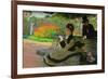 Camille Monet On a Garden Bench-Claude Monet-Framed Art Print