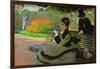 Camille Monet On a Garden Bench-Claude Monet-Framed Art Print