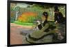 Camille Monet On a Garden Bench-Claude Monet-Framed Art Print