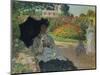 Camille Monet with Son and Nanny in the Garden, 1873-Claude Monet-Mounted Giclee Print