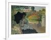 Camille Monet with Son and Nanny in the Garden, 1873-Claude Monet-Framed Giclee Print