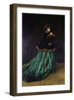 Camille, or the Woman in the Green Dress, 1866-Claude Monet-Framed Giclee Print