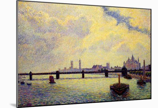 Camille Pissarro Charing Cross Bridge London Art Print Poster-null-Mounted Poster