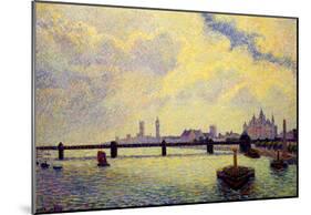 Camille Pissarro Charing Cross Bridge London Art Print Poster-null-Mounted Poster