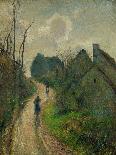 Entrance to the Village of Voisins-Camille Pissarro-Art Print