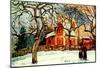 Camille Pissarro Chestnut Tree in Louveciennes Art Print Poster-null-Mounted Poster