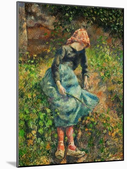 Camille Pissarro / La bergère, 1881-Camille Pissarro-Mounted Giclee Print