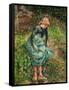 Camille Pissarro / La bergère, 1881-Camille Pissarro-Framed Stretched Canvas