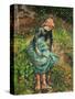 Camille Pissarro / La bergère, 1881-Camille Pissarro-Stretched Canvas
