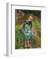 Camille Pissarro / La bergère, 1881-Camille Pissarro-Framed Giclee Print