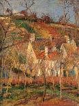 Landscape in Eragny, Church and Farm Painting by Camille Pissarro (1830-1903) 1895 Sun. 0,6X0,73 M-Camille Pissarro-Giclee Print