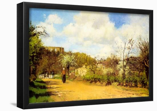 Camille Pissarro Springtime at Louveciennes Art Print Poster-null-Framed Poster