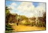 Camille Pissarro Springtime at Louveciennes Art Print Poster-null-Mounted Poster
