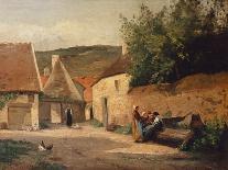 Streetcorner in the Village-Camille Pissarro-Giclee Print