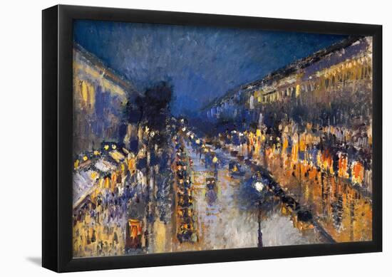 Camille Pissarro The Boulevard Montmartre Art Print Poster-null-Framed Poster