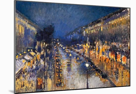 Camille Pissarro The Boulevard Montmartre Art Print Poster-null-Mounted Poster