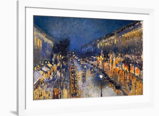 Camille Pissarro The Boulevard Montmartre-Camille Pissarro-Framed Art Print