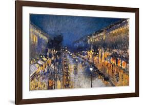 Camille Pissarro The Boulevard Montmartre-Camille Pissarro-Framed Art Print