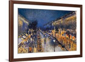 Camille Pissarro The Boulevard Montmartre-Camille Pissarro-Framed Art Print