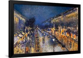 Camille Pissarro The Boulevard Montmartre-Camille Pissarro-Framed Art Print