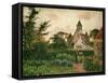 Camille Pissarro / The Church in Knocke, 1894-Camille Pissarro-Framed Stretched Canvas