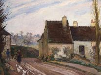 A Village Street, Louveciennes, 1871-Camille Pissarro-Giclee Print