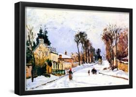 Camille Pissarro The Versailles Road Art Print Poster-null-Framed Poster