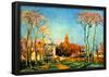 Camille Pissarro Village Entrance of Voisins Art Print Poster-null-Framed Poster