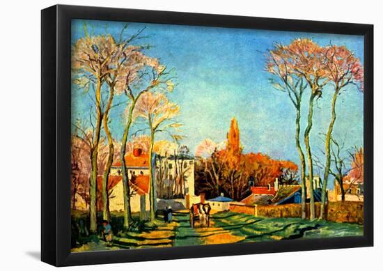 Camille Pissarro Village Entrance of Voisins Art Print Poster-null-Framed Poster