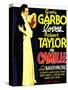 Camille, Robert Taylor, Greta Garbo on window card, 1936-null-Stretched Canvas