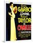 Camille, Robert Taylor, Greta Garbo on window card, 1936-null-Framed Art Print