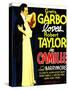 Camille, Robert Taylor, Greta Garbo on window card, 1936-null-Stretched Canvas