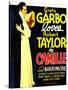 Camille, Robert Taylor, Greta Garbo on window card, 1936-null-Stretched Canvas