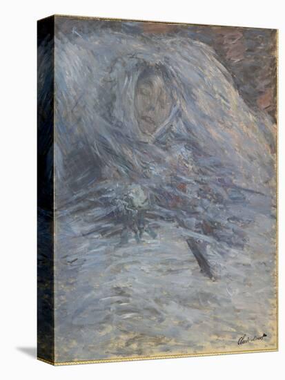 Camille sur son lit de mort-Claude Monet-Stretched Canvas