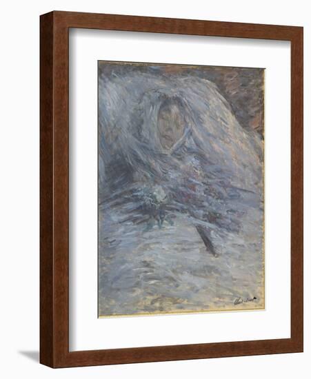 Camille sur son lit de mort-Claude Monet-Framed Giclee Print