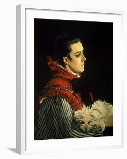 Camille With Her Little Dog-Claude Monet-Framed Giclee Print