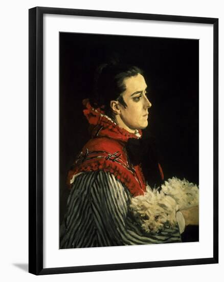 Camille With Her Little Dog-Claude Monet-Framed Giclee Print