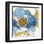 Camilles Peony I Indigo-Sue Schlabach-Framed Art Print