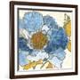 Camilles Peony I Indigo-Sue Schlabach-Framed Premium Giclee Print