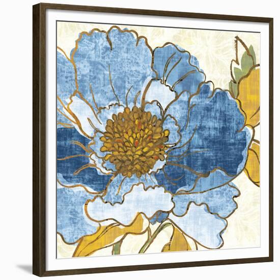 Camilles Peony I Indigo-Sue Schlabach-Framed Premium Giclee Print