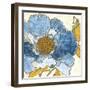 Camilles Peony I Indigo-Sue Schlabach-Framed Art Print