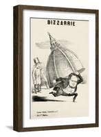 Camillo Benso, Count of Cavour in Satirical Cartoon Published by Magazine L'Arlecchino-null-Framed Giclee Print