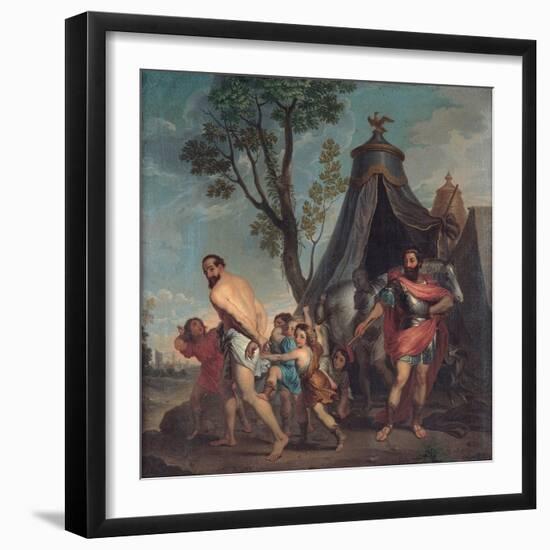 Camillus and the Schoolmaster of Falerii, 1635-1640-Nicolas Poussin-Framed Premium Giclee Print